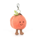 Jellycat - Breloque Pêche Amuseables Peach Bag Charm - APEACH4BC - À Angle