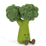 Peluche Brocoli Vert Jellycat Amuseables Broccoli Assis A Angle
