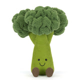 Peluche Brocoli Vert Jellycat Amuseables Broccoli Assis De Face
