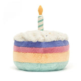 Jellycat - Gâteau d'anniversaire Arc-en-ciel Amusable Verso