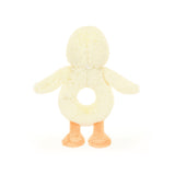 Jellycat Hochet De Dentition Canneton Bashful Duckling Ring Rattle Jellycat Verso