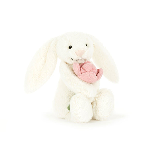 Jellycat-Lapin Bashful Avec Pivoine