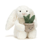 Jellycat - Lapin Crème Avec Plante Cream Bunny With Plant - BB3PLA - À Angle