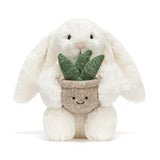 Jellycat - Lapin Crème Avec Plante Cream Bunny With Plant - BB3PLA - De Face