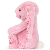 Jellycat - Lapin Rose Luxe Blushkin Blossom Bunny Original - BAS3ROSE - Profil