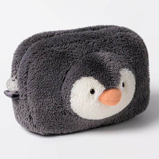 Jellycat - PNP4PP - Pochette Pingouin Peanut Penguin Pouch - Sur Fond Gris