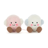 Jellycat - Peluche - Amuseables Toastie Pink and White Marshmallows - Face
