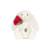 Jellycat - Peluche - Lapin - Crème - Rose - Face