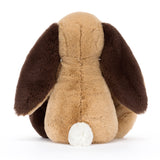 Jellycat Peluche Lapin Timide Patchwork Brun Original Bashful Patchwork Brown Bunny Original Dos