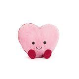 Jellycat - Peluche - Macaron - Coeur - Rose - Face