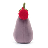 Jellycat-Toastie Aubergine Cache-Oreille Rouge