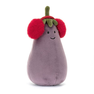 Jellycat-Toastie Aubergine Cache-Oreille Rouge