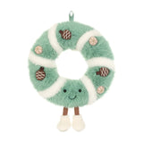 Jellycat -Couronne De Cocottes Amuseables Pinecone Wreath - A2AW - Face