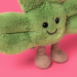 Jellycat - Breloque Trèfle Amuseables Siofra Shamrock Bag Charm - A4SHMBC - Médaille Sur Fond Rose