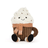 Jellycat - Chocolat Chaud Scarffles Amuseables Scarffles Hot Chocolat - A4HOTCH - Face