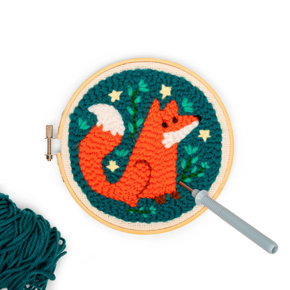 Kikkerland Fox Punch Needle Kit