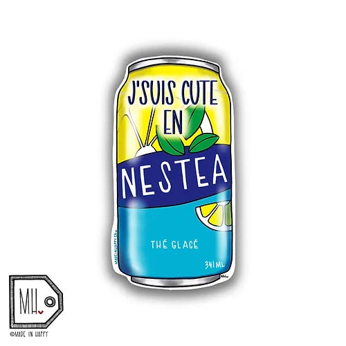 Made In Happy - Autocollant J'suis Cute en Nestea