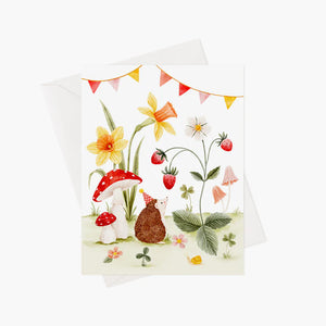 Marie-Lise Illustration - Carte de Souhait - Bonne Fête Hérisson