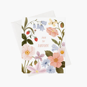 Marie-Lise Illustration - Carte de Souhait - Des fleurs pour maman