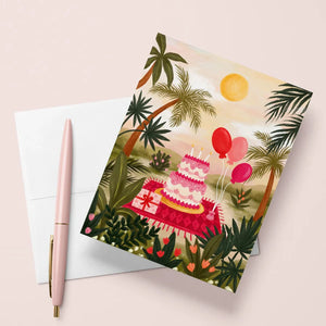 Marie-Lise Illustration-Carte de Souhait-Fete Tropicale Lifestyle