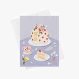 Marie-Lise Illustration-Carte de Souhait-Gateaux aux fraise