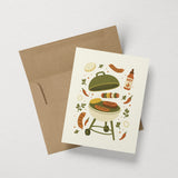 Carte de souhaits Grillades - Mimosa Design
