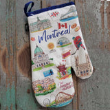 Mitaine À Four - Bonjour Montreal Bleue