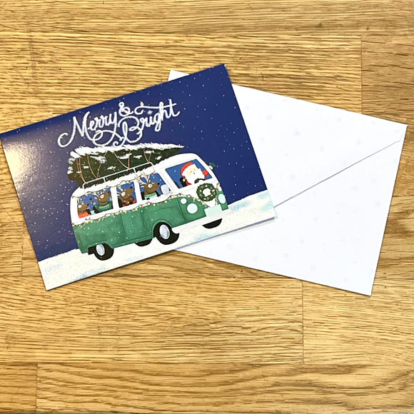 Carte de souhaits- Merry and Bright Mini Van