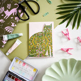 Niaski Carte De Souhait Klimt Cat Floral Multicolore