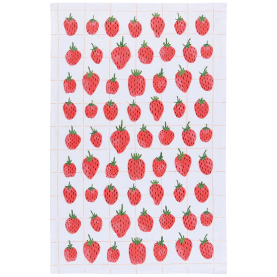 Now Designs Linges À Vaisselle Fraise Berry Sweet Printed Cotton Dishtowel 2