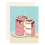 Paige And Willow Cake Slice Happy Birthday Card