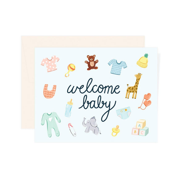 Paige & Willow - Carte De Souhaits - Welcome Baby 