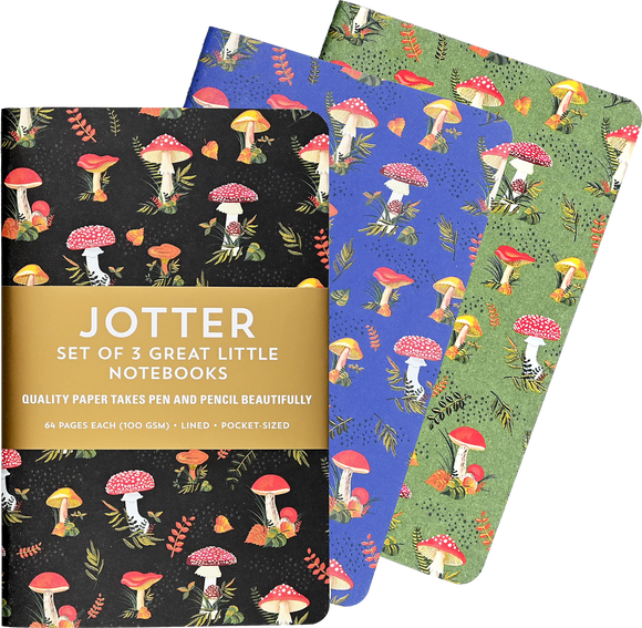 Peter Pauper Press-trio de Cahier de Note- Champignons