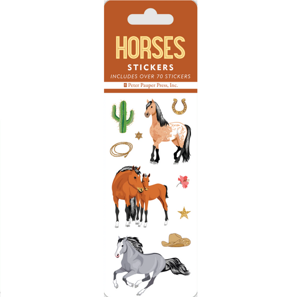 Peter Pauper Press Autocollants Chevaux Horses stickers