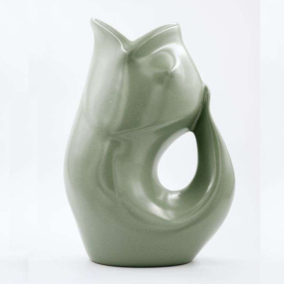 Pichet Gurgle Pot Sauge Mat en forme de poisson qui fait glou glou format moyen