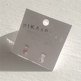 Pika_Bear-Boucle d'oreilles Vogue silouhette de femme argent packaging