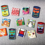 Raincoast - Aimants Artsy Cats - Fond Gris