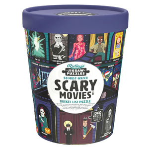 Ridleys Casse-Tête 50 Must-Watch Scary Movies Bucket List 1000 Piece Puzzle