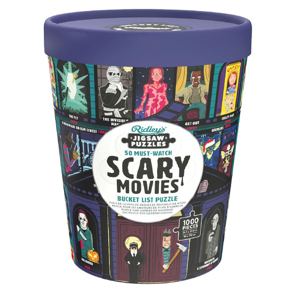 Ridleys Casse-Tête 50 Must-Watch Scary Movies Bucket List 1000 Piece Puzzle