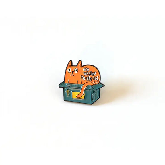 RippleSplash Studio - Épinglette Orange Cat in Box