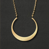 Scout Curated Wears-Refined Necklace Collection-Crestent Gold Pendent
