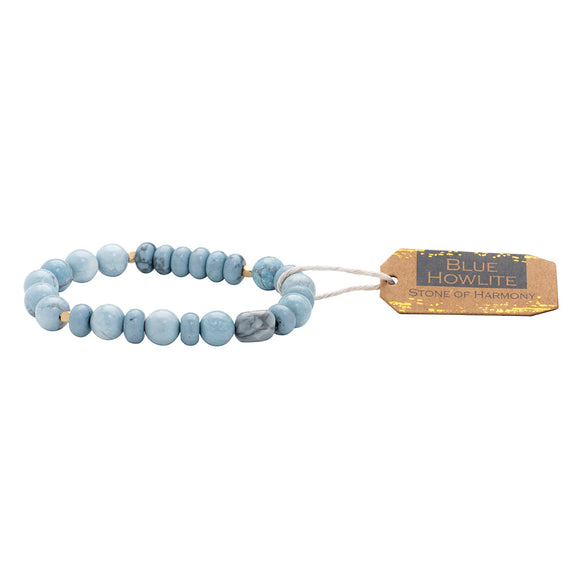 Scout Curated Wears- Stone Stack Bracelet Blue Howlite-Stone of Harmony