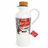 Seracon - Petite Cruche à sirop d'érable en céramique avec bouchon en bois de 580mL - Anglais