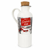 Seracon - Petite Cruche à sirop d'érable en céramique avec bouchon en bois de 580mL - Francais