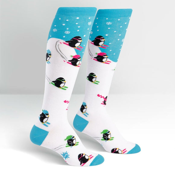 Sock It To Me Bas Genoux Downhill Penguins Knee High Socks