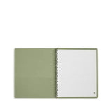 SteelMill and Co-Grand Carnet Vert Floral Ouvert