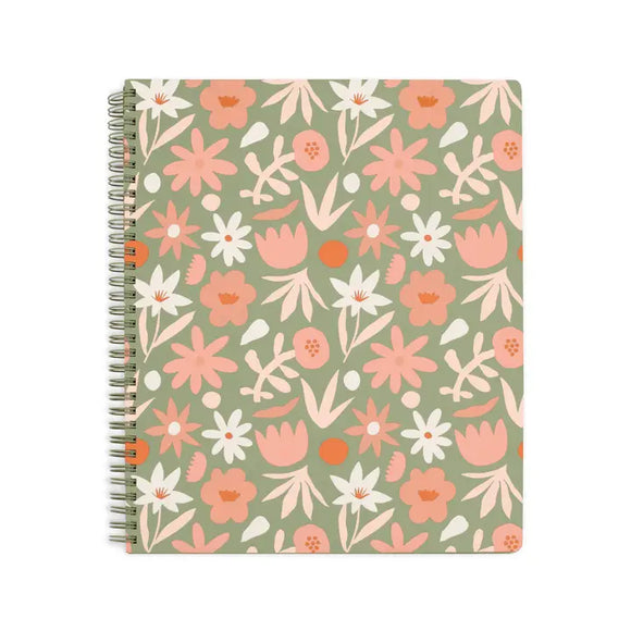 Steel Milland Co-Grand Carnet Vert Floral