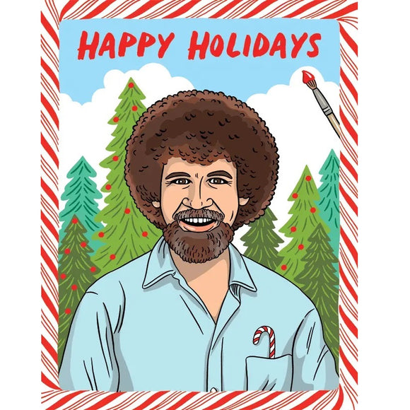 The Found Carte De Noël Bob Ross Christmas Card