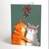 Valerie Boivin Carte De Souhaits Chats Sous Le Gui