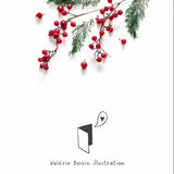 Valerie Boivin Carte De Souhaits Ecureuil Au Coin Du Feu